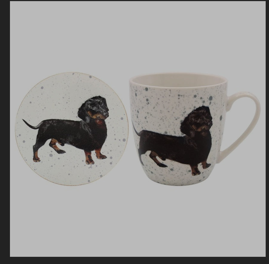 DOG  MUG, COASTER & TRAY  GIFT SET