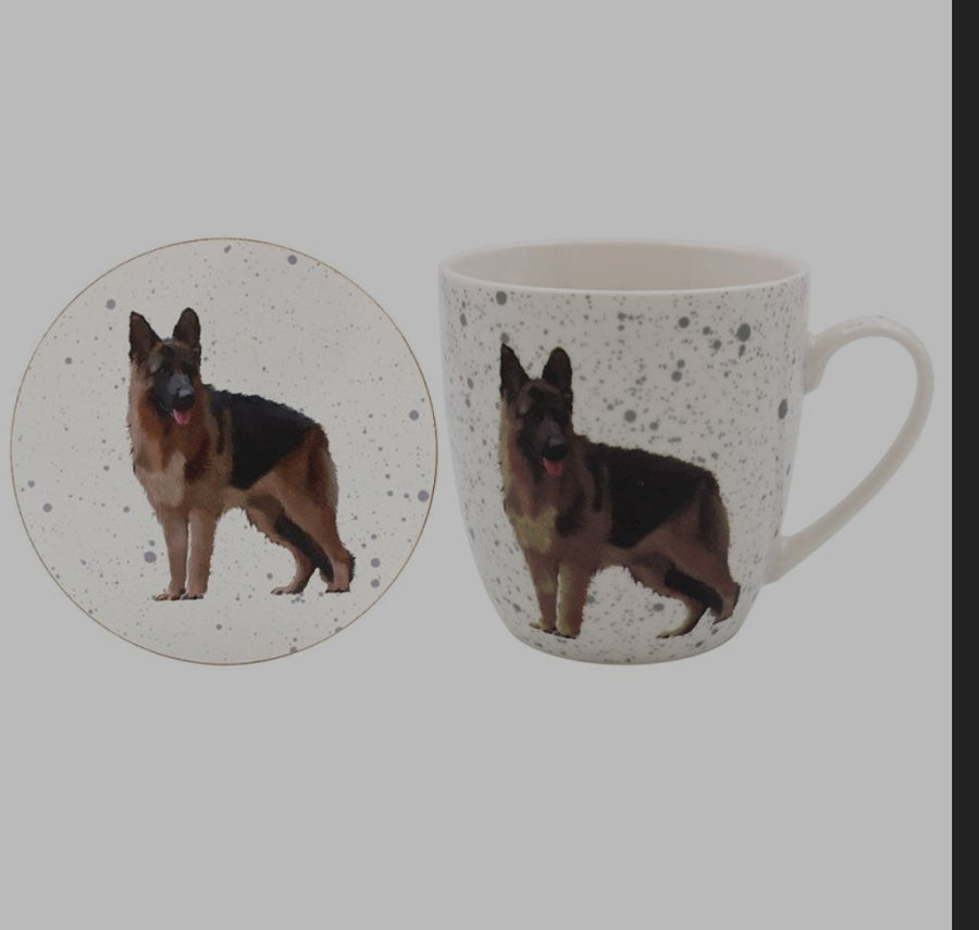 DOG  MUG, COASTER & TRAY  GIFT SET