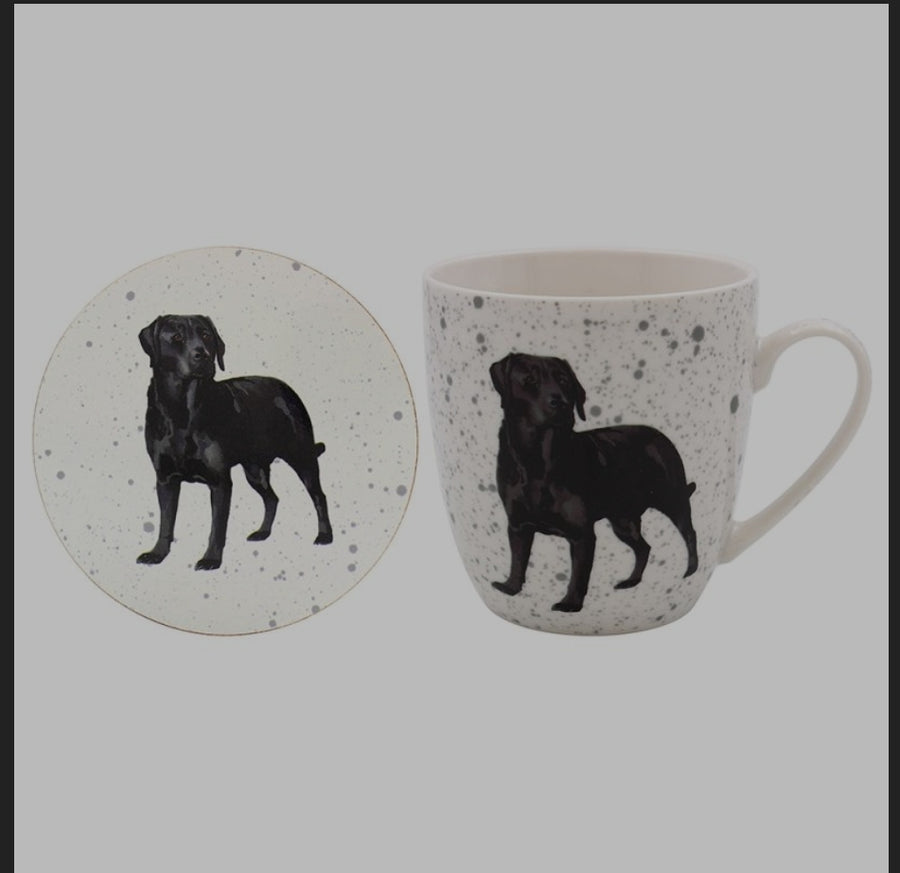 DOG  MUG, COASTER & TRAY  GIFT SET