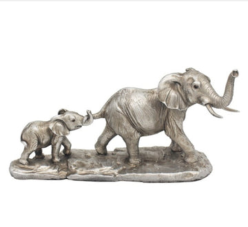 SILVER ELEPHANT AND CALF