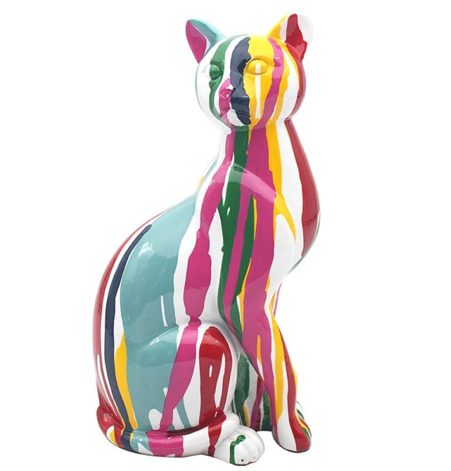 DRIP ART CAT ORNAMENT