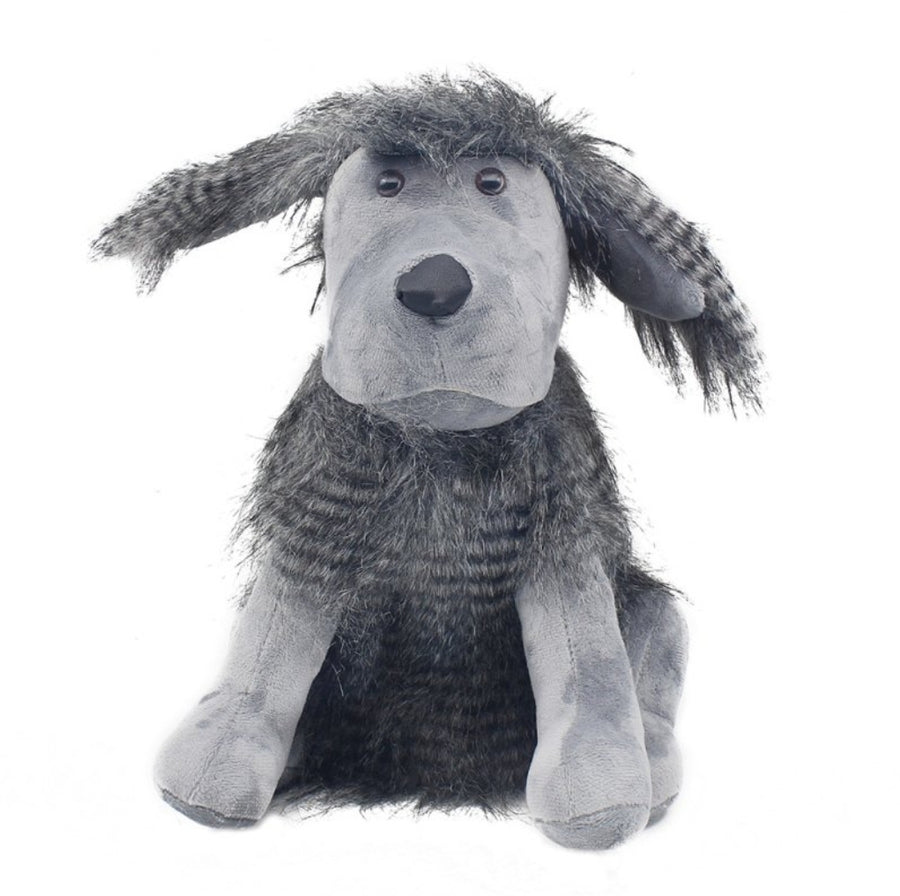 Grey Dog Doorstop