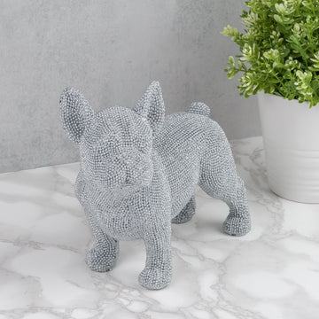 DIAMANTE FRENCH BULLDOG STANDING ORNAMENT