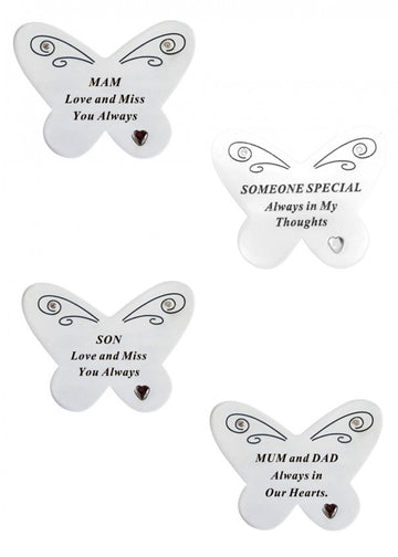 Memorial Butterfly Love and Miss you,  has slight imperfections