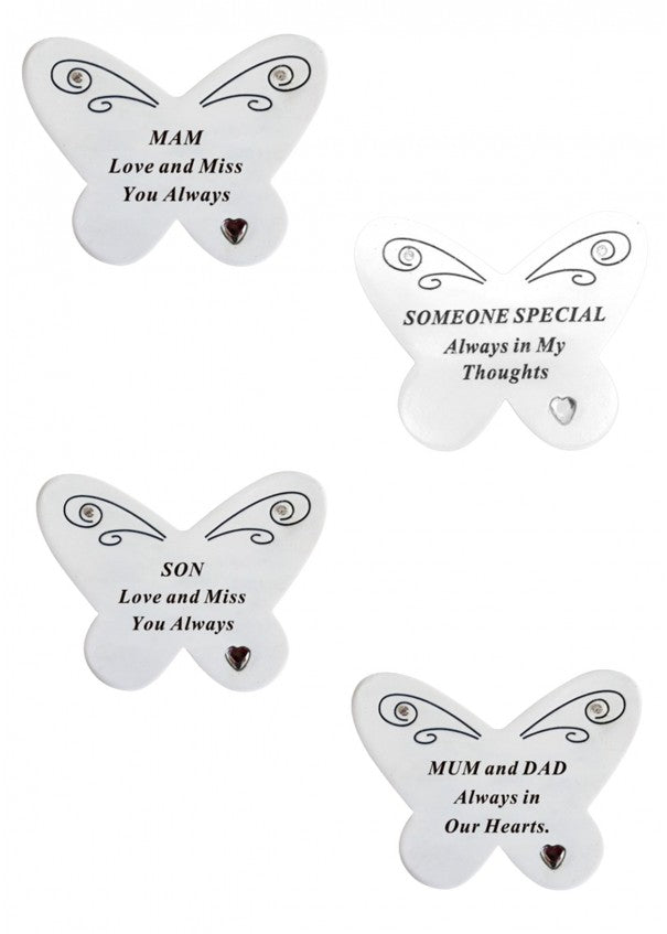 Memorial Butterfly Love and Miss you,  has slight imperfections