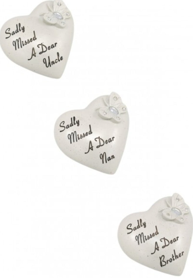 Memorial Butterfly Heart,  Assorted Names Available