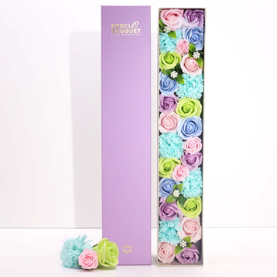 Beautiful Boxed Soap Flowers Assorted Sizes & Colours
