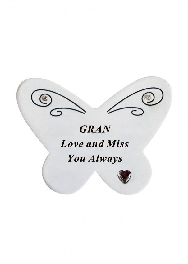 Memorial Butterfly Love and Miss you,  has slight imperfections