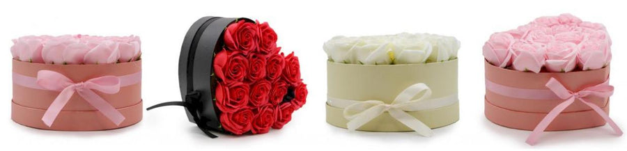 Soap Flower Gift Bouquet - 13 Roses - Heart Box