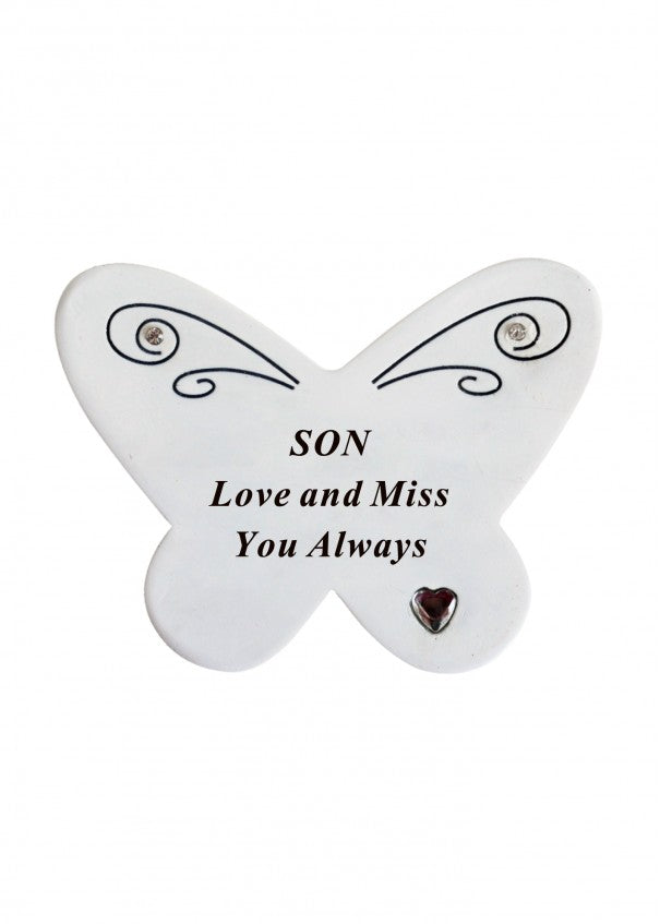 Memorial Butterfly Love and Miss you,  has slight imperfections