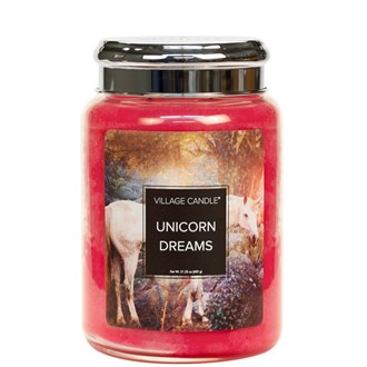 Unicorn Dreams Village Candle 26oz Scented Candle Jar
