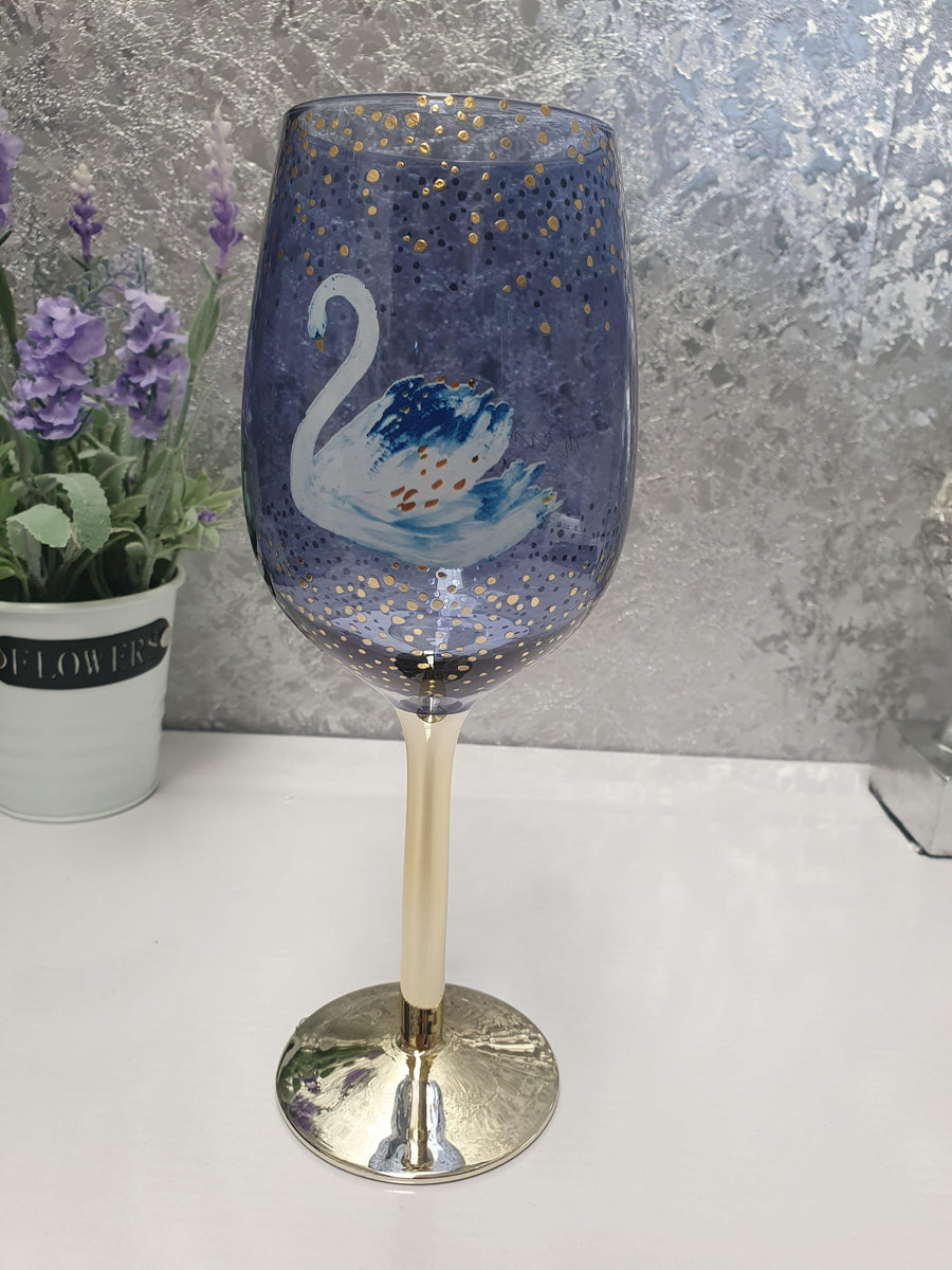 MARVELLOUS  MUM SWAN WINE GLASS  - Glitter Pad