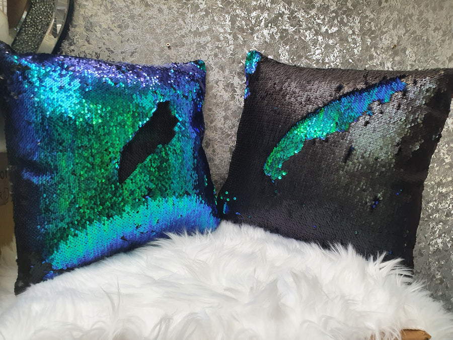 Reversible Sequinned Cushion