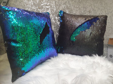 Reversible Sequinned Cushion