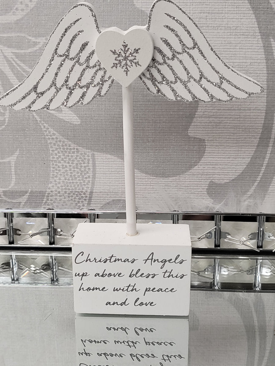 Wooden Angel Wing Sign