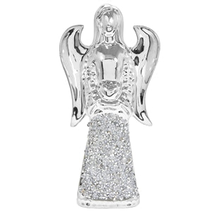 Silver angel covered in diamantes