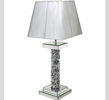 Gatsby Round Pillar Table Lamp - Glitter Pad