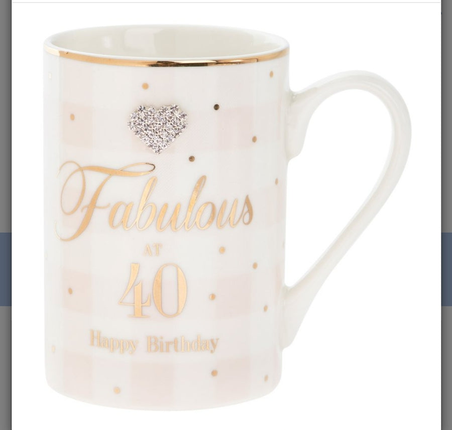 MAD DOTS 40TH BDAY MUG