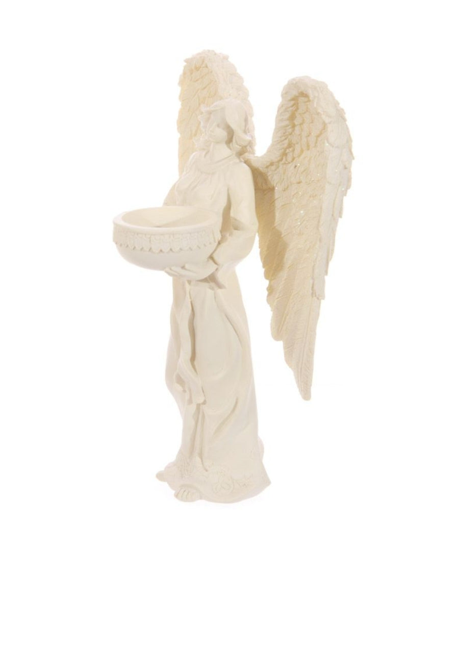 Standing Angel Figurine Tea Light Candle Holder