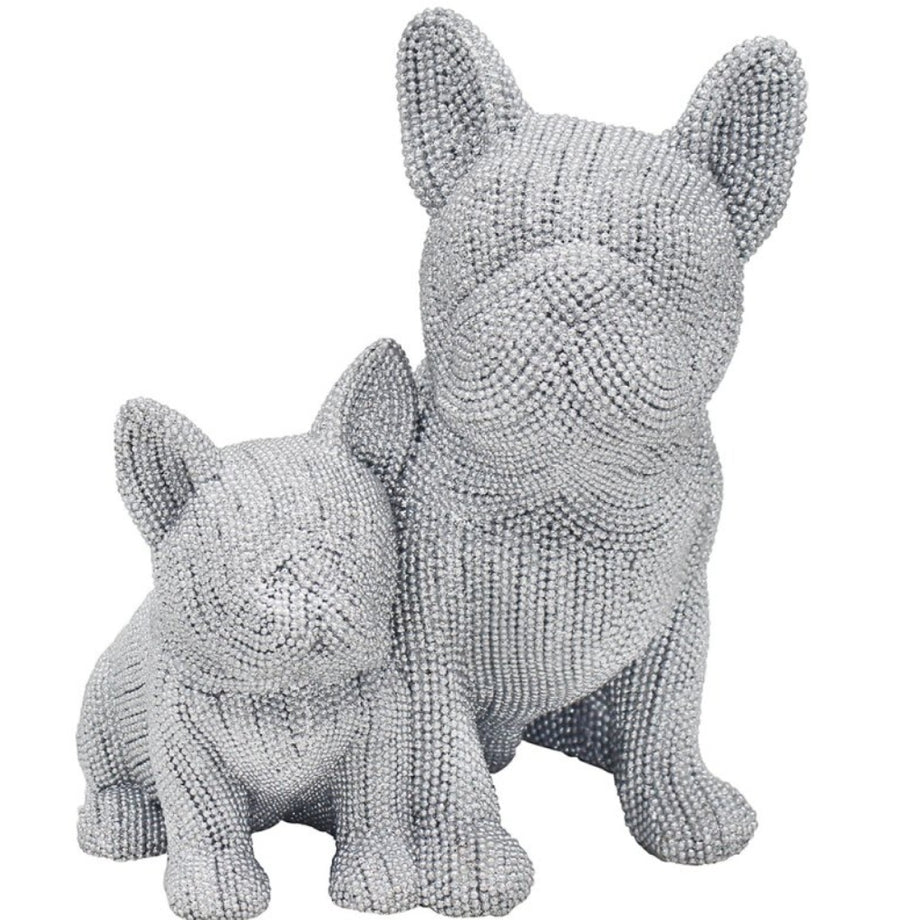 Silver french bulldog ornament hot sale