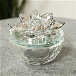CLEAR CUT CRYSTAL  TRINKET POT - Glitter Pad