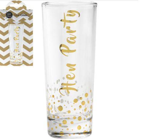 Gold Edition Tall  Shot Glasses - Glitter Pad
