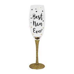 BEST NAN EVER PROSECCO GLASS - Glitter Pad